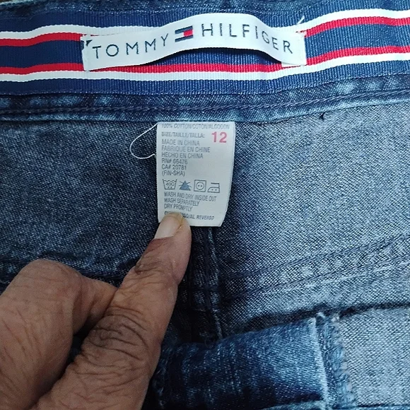 Tommy Hilfiger 90's Button Fly Ankle Sailor Jeans 12 Vintage Y2k Nautical - Picture 10 of 12